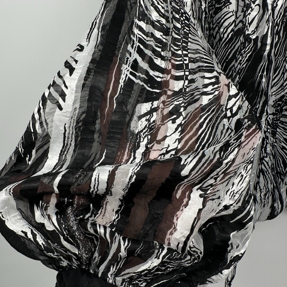 Alex‎ Evenings Wrap Blazer Jacket Top Size 1X Chiffon Long Sleeve Romantic Boho - Picture 9 of 11